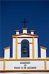 El Rocio, Huelva, Southern Spain. Detail of top of a building in the village fo El Rocio