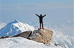 USA, United States of America, Alaska, Denali National Park, climber on Mt McKinley 6194m, highest mountain in north America , MR,