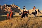 Lakota Indians in the Badlands of South Dakota, USA MR