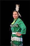 Hoop Dancer in traditional dress, Lakota, South Dakota, USA MR