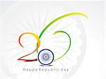 abstract republic day background with chakra vector illustration