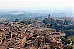 Aerial View on the City of Siena and Nearby Hills, Tuscany, Italy
