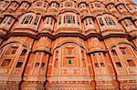 Architecture of the famous Hawa Mahal or Palace of the Winds, Jaipur, India