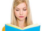 Student girl reading book