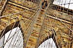 Brooklyn bridge detail, Manhattan, New York, USA