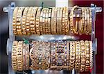 Traditional bangles in the local market in India