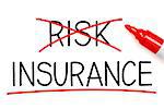 Choosing Insurance instead of Risk. Insurance underlined with red marker.