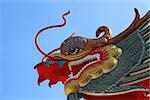 Head of Dragon on the blue sky in Thailand