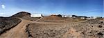 Panoramic view of the El Puertito village on the Lobos Island, Spain.