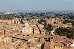 Aerial View on Rooftops and Houses of Siena, Tuscany, Italy