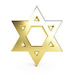 gold star of David on a white background