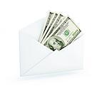 mail dollar on a white background