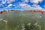 river channel in the Danube Delta, Romania