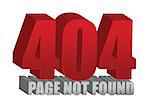 Red 404 error illustration design over a white background