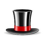 Cylinder magic hat isolated on white background. Vector illustration