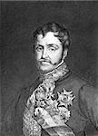 Infante Carlos, Count of Molina (1788-1855) on engraving from 1859. Son of King Charles IV of Spain. Engraved by unknown artist and published in Meyers Konversations-Lexikon, Germany,1859.