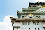 Reconstruction of a great castle of famous Hideyoshi at Osaka, Japan