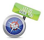 let us guide you conscience Glossy Compass illustration design over white