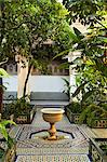 Fountain, Palais de la Bahia, Medina, Marrakesh, Morocco, North Africa, Africa