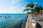 Pier in Kralendijk capital of Bonaire, ABC Islands, Netherlands Antilles, Caribbean, Central America