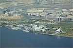 View of The Creek from seaplane, Dubai, United Arab Emirates, Middle East