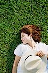 Woman Relaxing In a Meadow