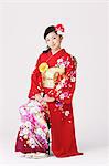 Girl In Kimono Posing