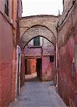 Arches in village alleyway