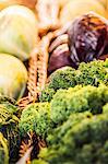 Close up of basket of vegetables