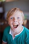 Close up of boy's smiling face