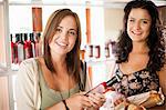 Women shopping in grocery store