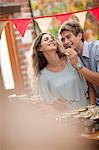 Couple shopping in grocery