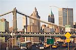 New York City skyline and bridge