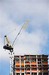 Crane over building in construction