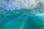 Crashing wave viewed underwater