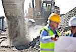 Digger working in quarry