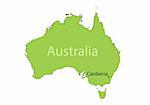 stylized Australia map on white background