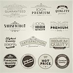 Set of vintage styled premium quality labels