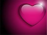 Vector - Glass Pink Glossy Heart