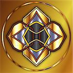 Celtic knot made of gold and metals (.AI format)
