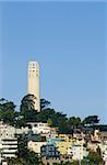 The coit tower stands on top of one san franciscos many hills