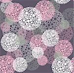 Abstract seamless polka dot circles pattern