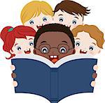 children reading books