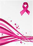 Breast cancer care modern background. Vector file layered for easy manipulation and custom coloring.