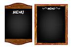 2 Restaurant Menu Boards With Gradient Mesh, Isolated On White Background, Vector Illustration