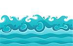 Waves theme image 6 - vector illustration.