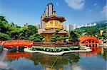 Golden Pavilion of Perfection in Nan Lian Garden, Hong Kong, China.
