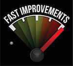 fast improvement speedometer illustration design on black