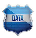 Security Data shield illustration design over a white background