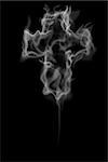 smoke makes the shape of christian cross - 3d illustration